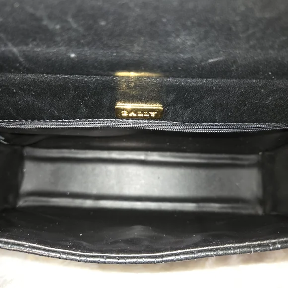 Bally Black Quilted Shoulder Bag with Gold Details - Picture 9 of 16